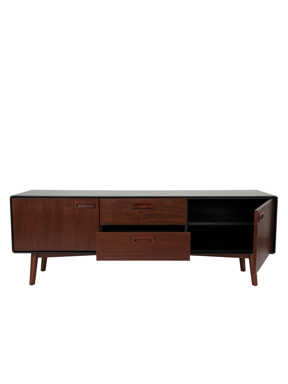 Julian Mid-Century Style Wooden Sideboard - Low