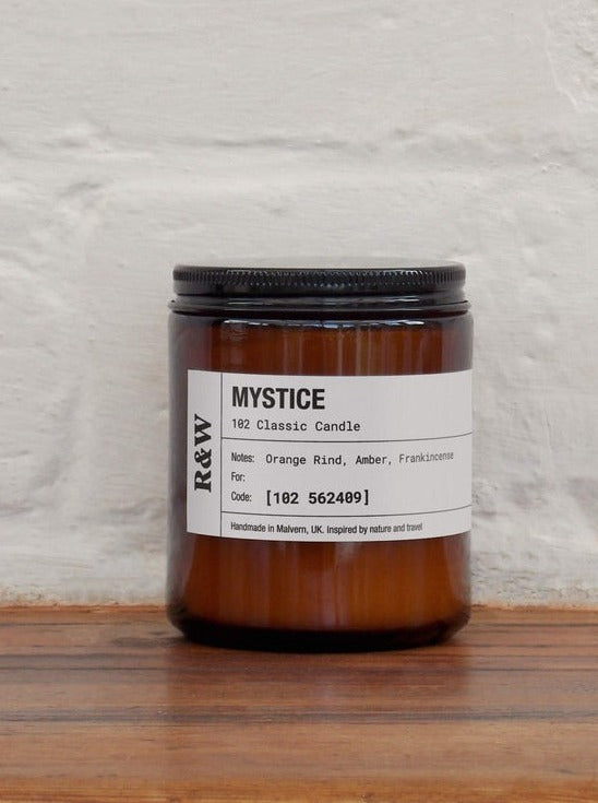 Classic Mystice /Orange Rind, Amber,  Frankincense / Soy Candle 7.6oz