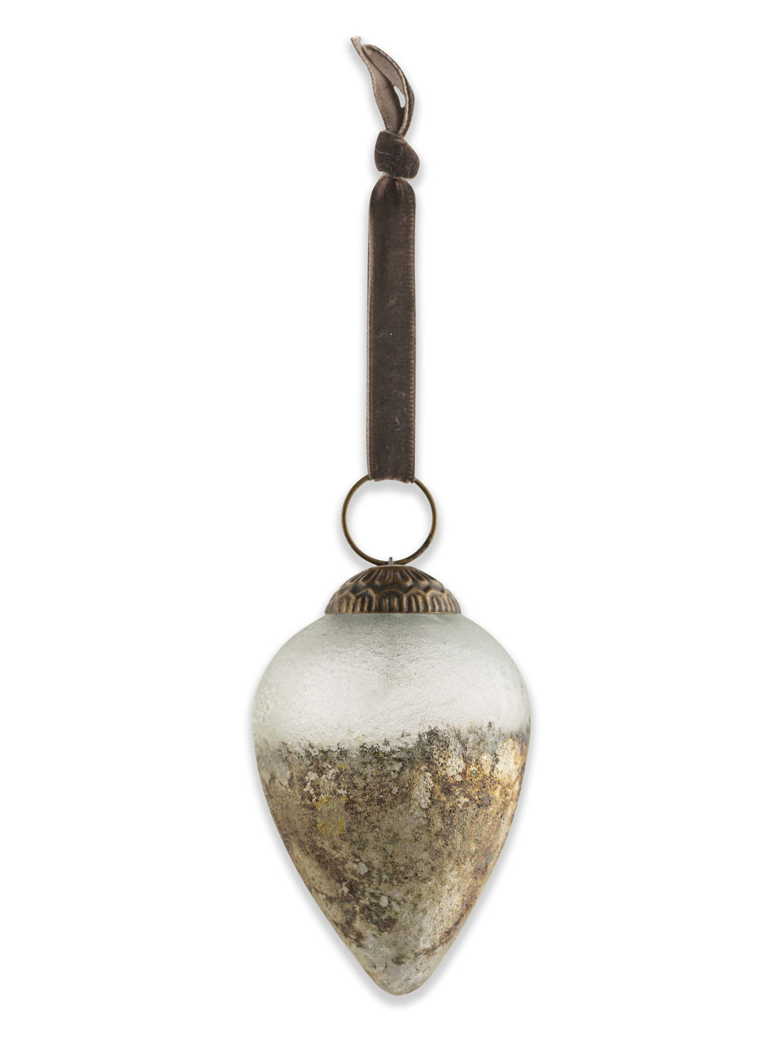 Ngolo Aged Smoke Etched Two-tone Bauble - Teardrop