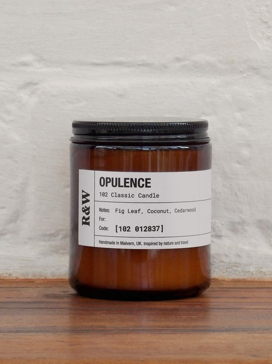 Classic Opulence /Fig Leaf, Coconut, Cedarwood/ Soy Candle 7.6oz