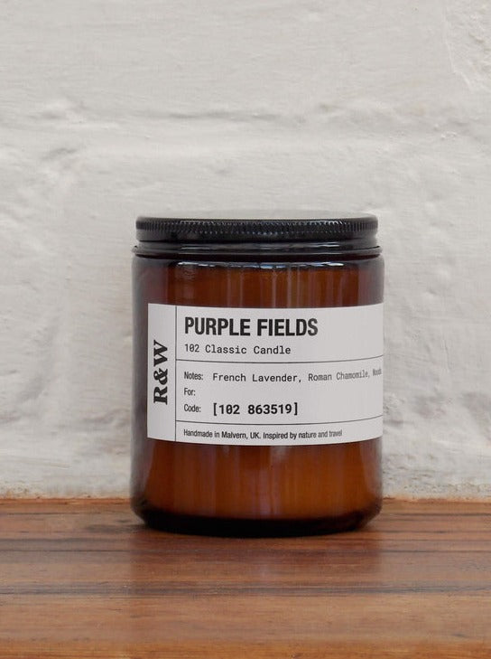 Classic Purple Fields / French Lavender, Roman Chamomile, Woods/ Soy Candle 7.6oz