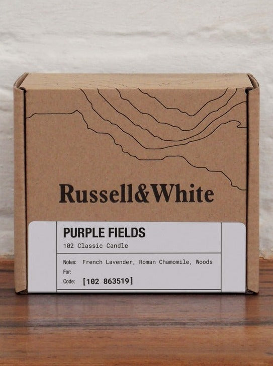 Classic Purple Fields / French Lavender, Roman Chamomile, Woods/ Soy Candle 7.6oz