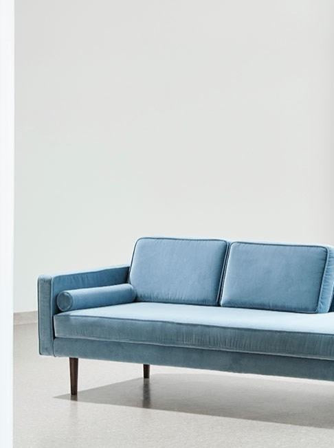 Broste Velvet Wind Sofa in Pastel Blue