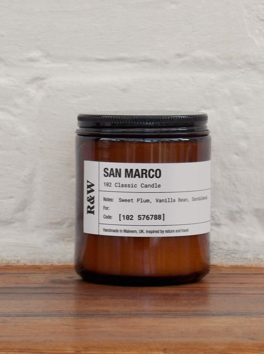 Classic San Marco / Sweet Plum, Vanilla Bean, Sandalwood / Soy Candle 7.6oz