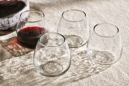 Sarda Stemless Hand Blown Wine Glass