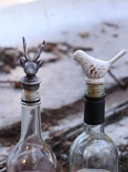 Antique Iron Stag Bottle Stopper