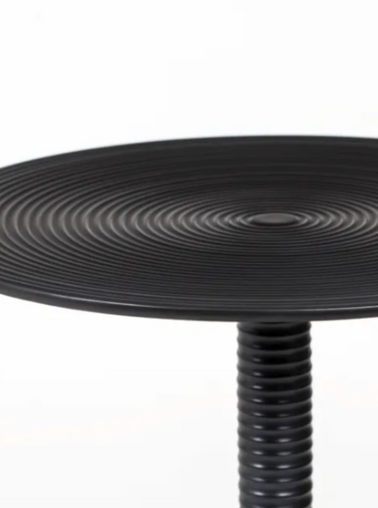 Hypnotising Round Side Table Black