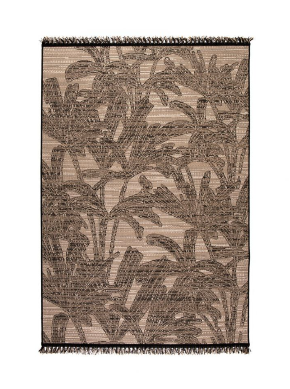 Fiona Natural and Black Palm Rug - 160 x 230