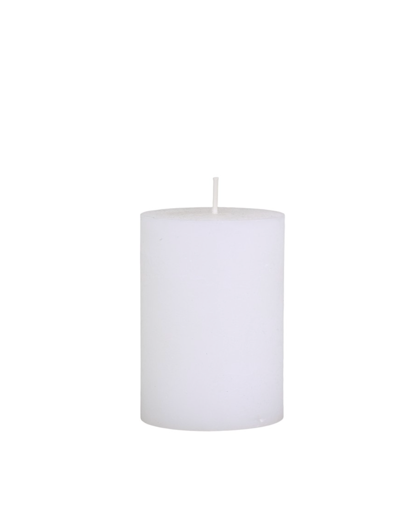 Mini Rustic Pillar Candle White