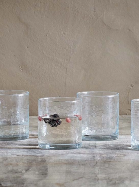 Yala Hammered Clear Tumbler Glass