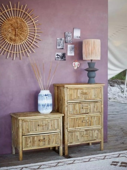 Small Bamboo Cabinet with 2 Drawers