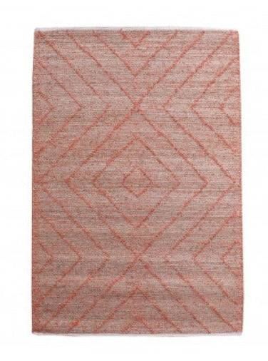 Worgan Jute and Terracotta Rug - 120 x 180