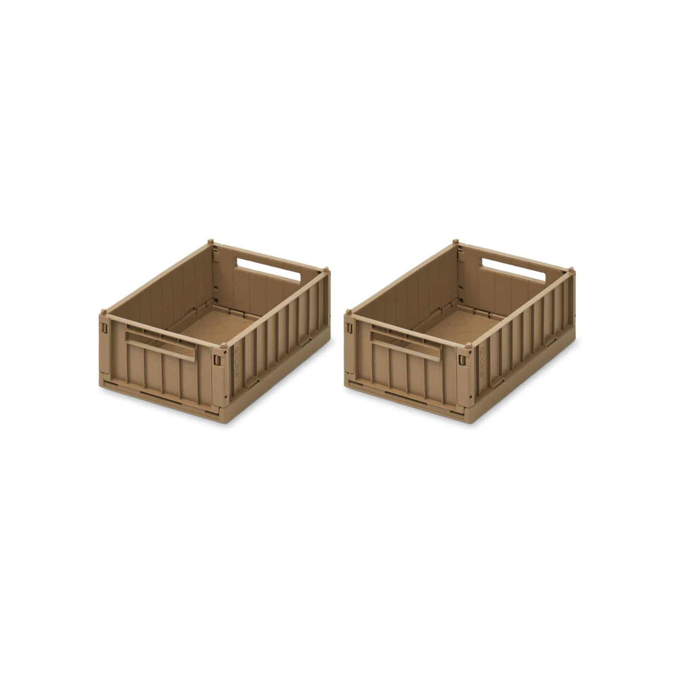 Weston Small Storage Box with Lid - Oat - 2 pack