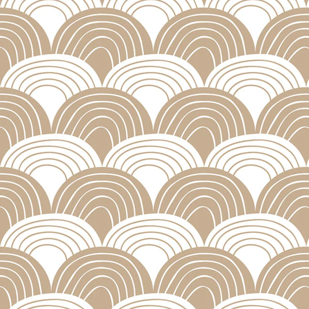 Waves Warm Sand Fitted Crib Sheet 70x140cm