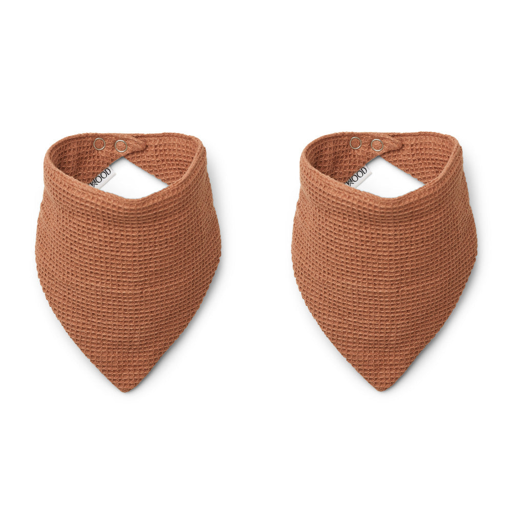 Siri Pack of 2 Textured Teething Bibs in Tuscany Rose