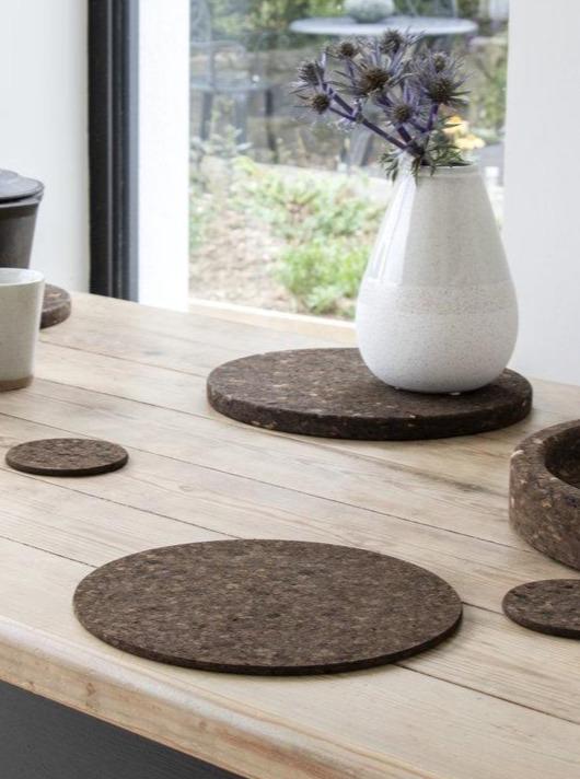 Set of 4 Smoked Cork Placemats