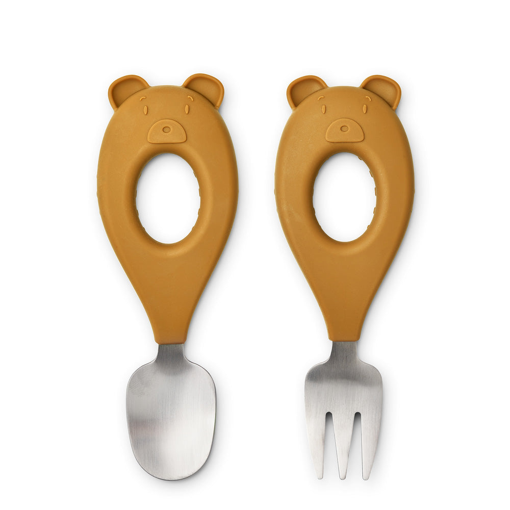 Stanley Baby Cutlery Set - Mr Bear / Golden Caramel