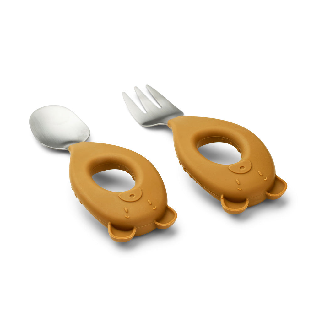 Stanley Baby Cutlery Set - Mr Bear / Golden Caramel