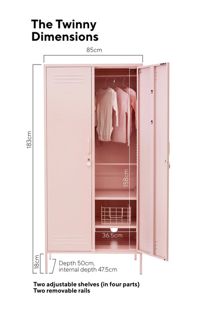 The Twinny Mustard Made Locker in Blush