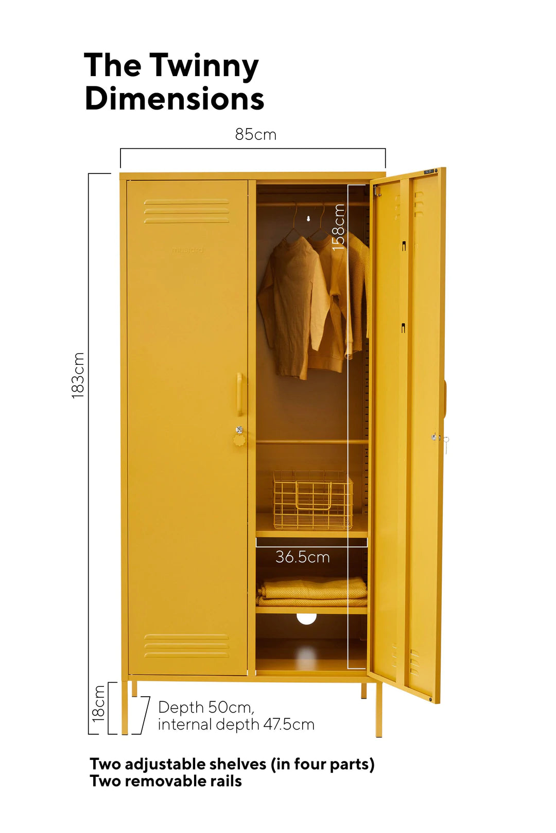 The Twinny Mustard Made Locker in Mustard