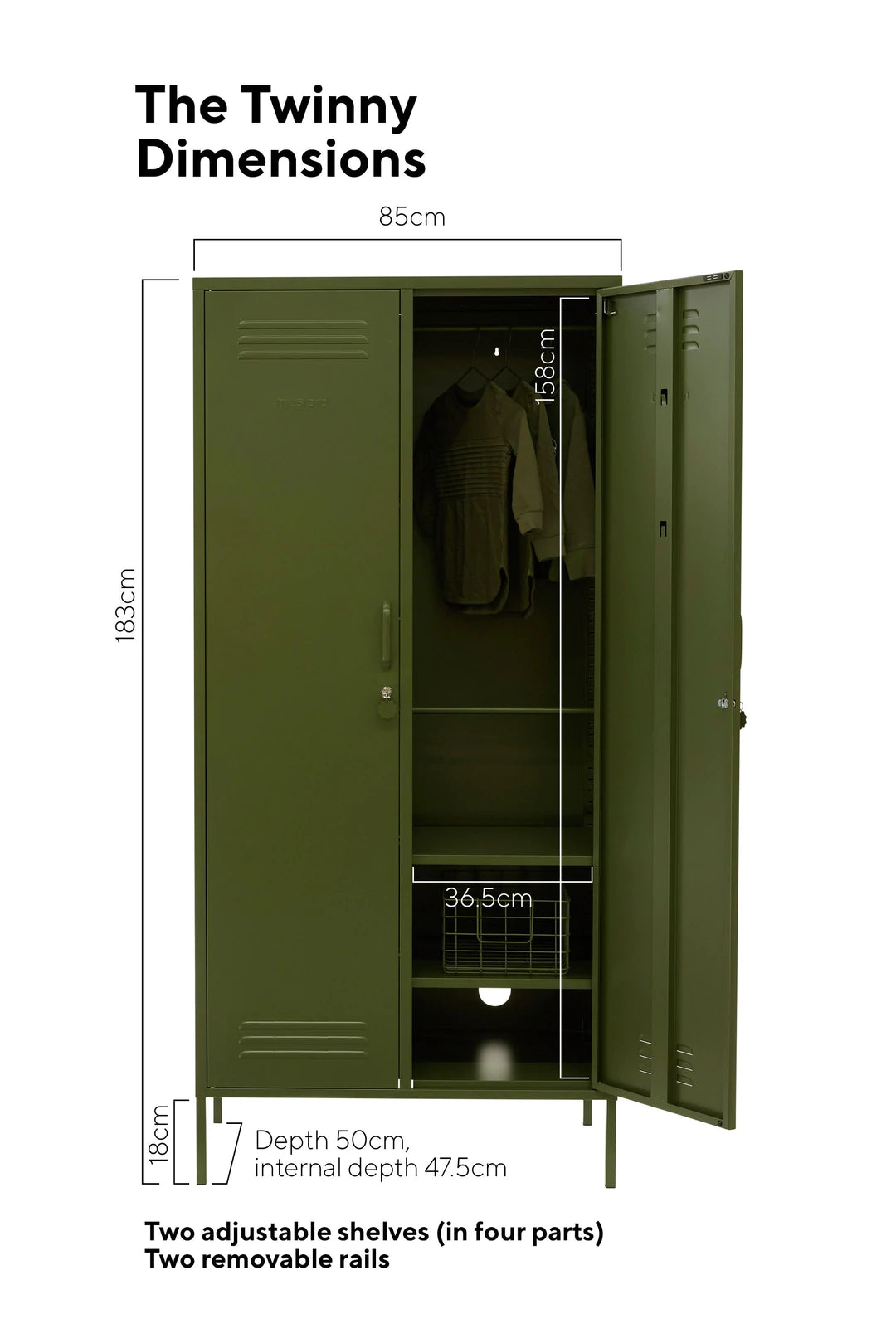 The Twinny Mustard Made Locker in Olive