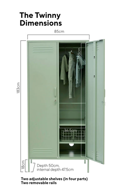 The Twinny Mustard Made Locker in Sage