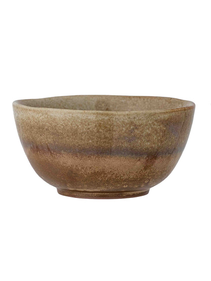 Dahlia Stoneware Bowl in Dark Natural Brown