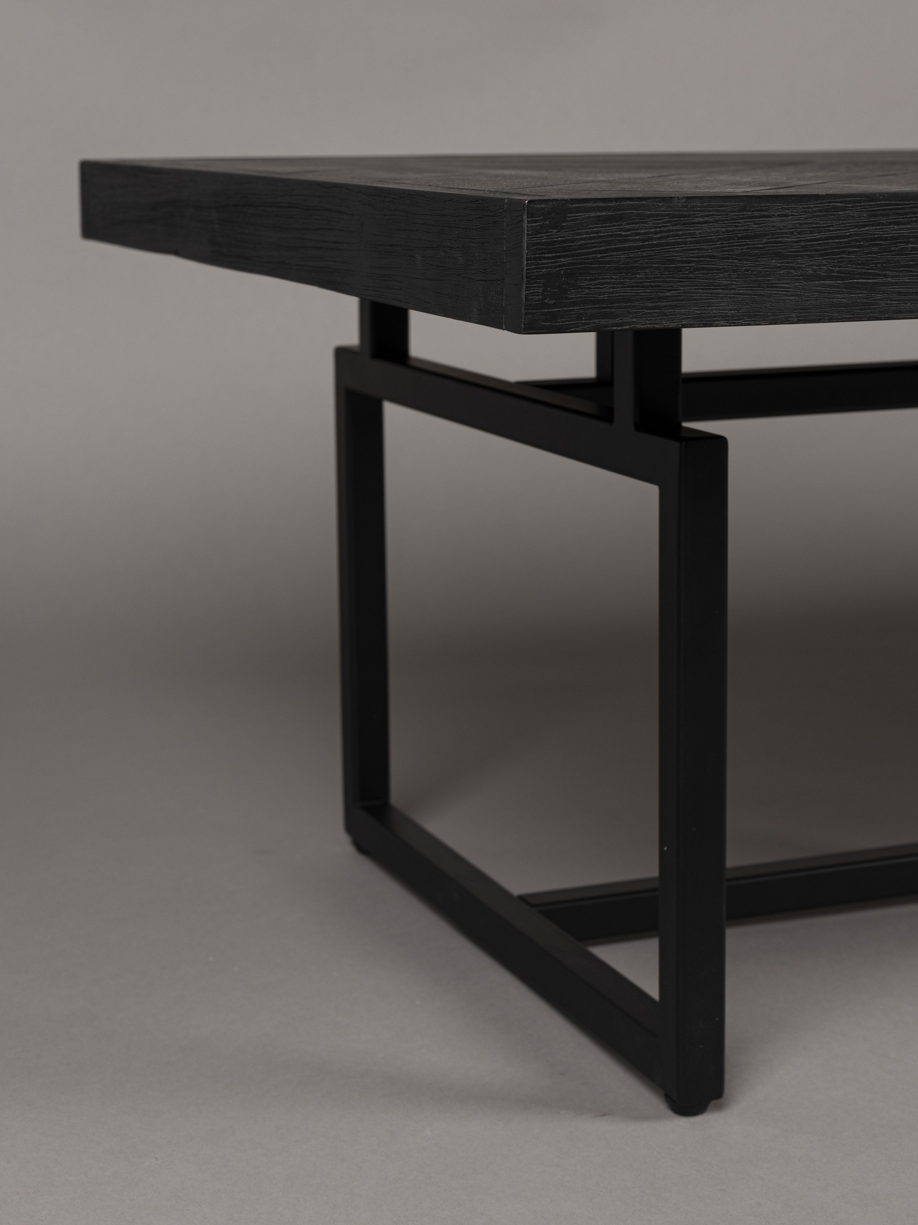 Class Wooden Herringbone Coffee Table - Black