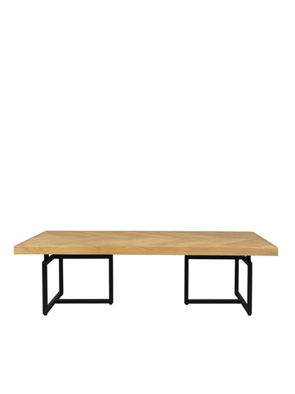 Class Wooden Herringbone Coffee Table - Oak