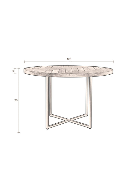 Class Round Wooden Dining Table - Colour Options Available