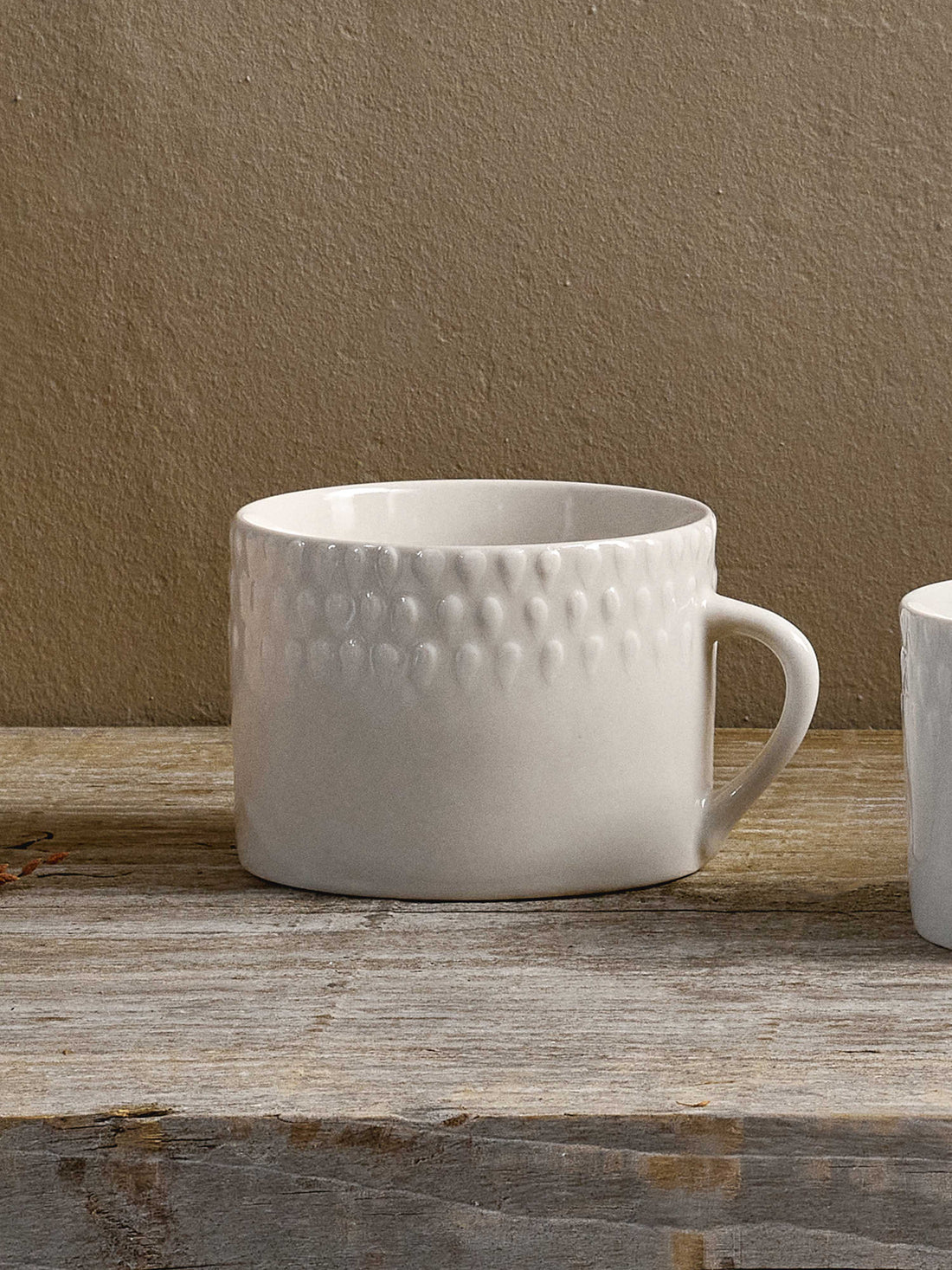 Ela Cream Ceramic Mug - Large