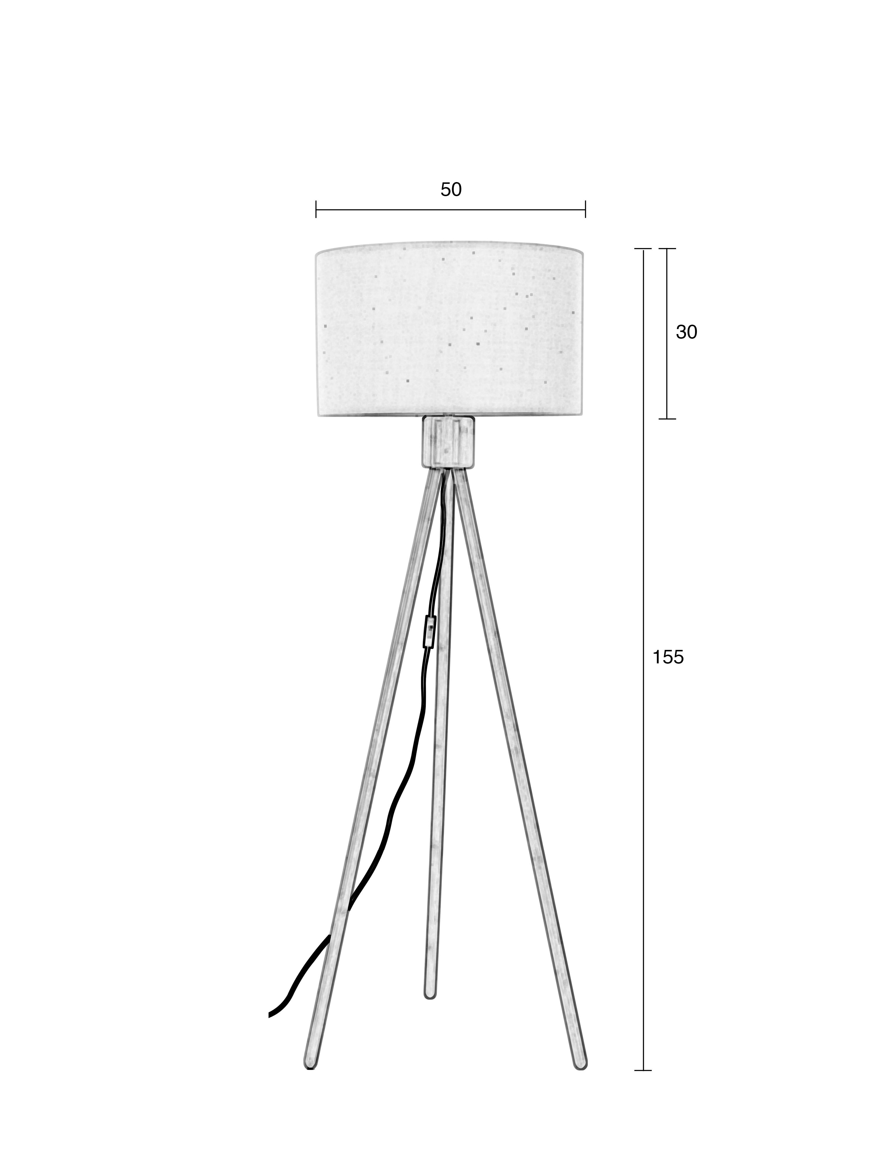 Bamboo Tripod Fan Floor Lamp