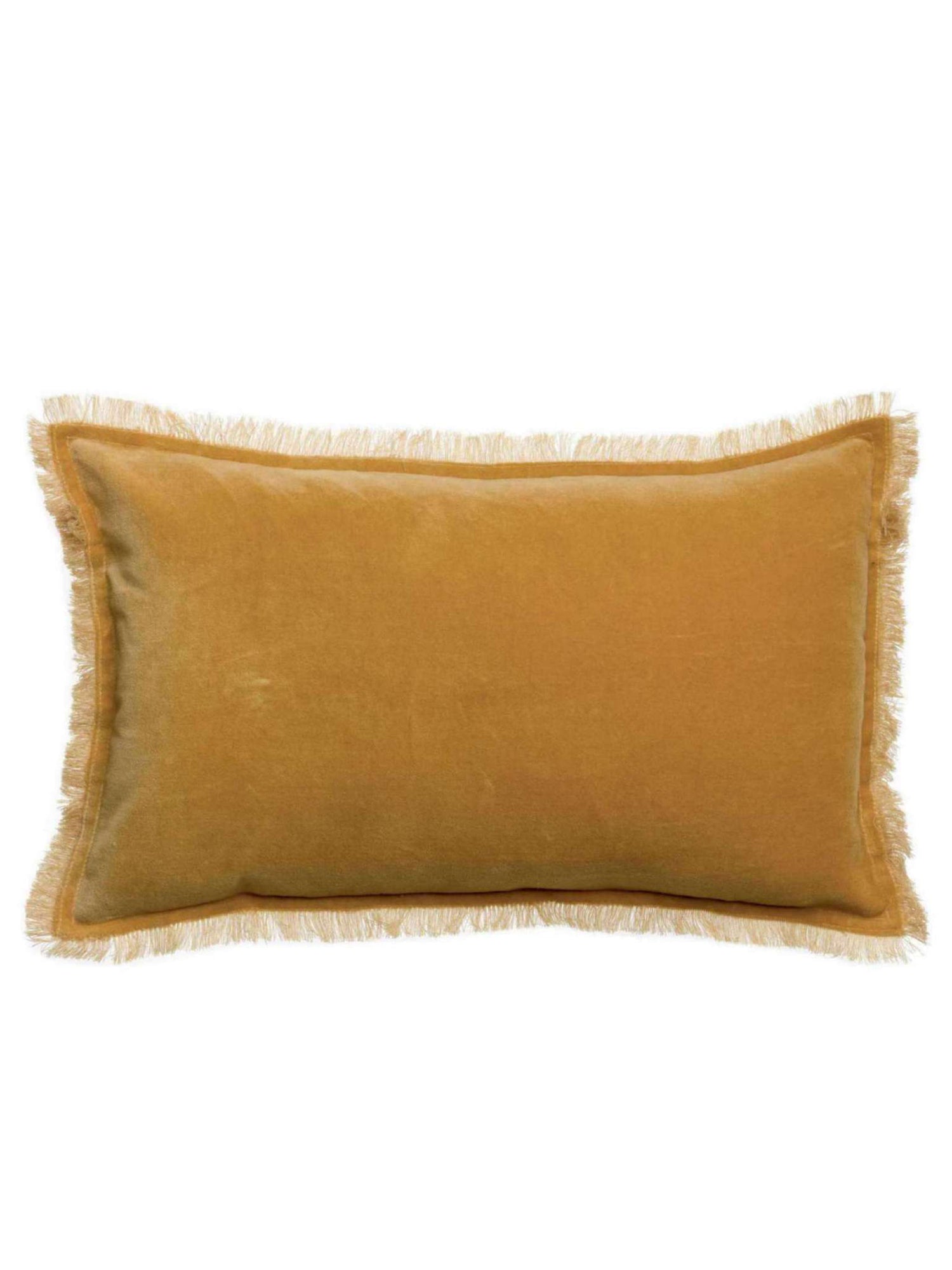 Fara Mirabelle Fringed Velvet Cushion 30 x 50