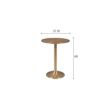 Hypnotising Round Side Table Gold