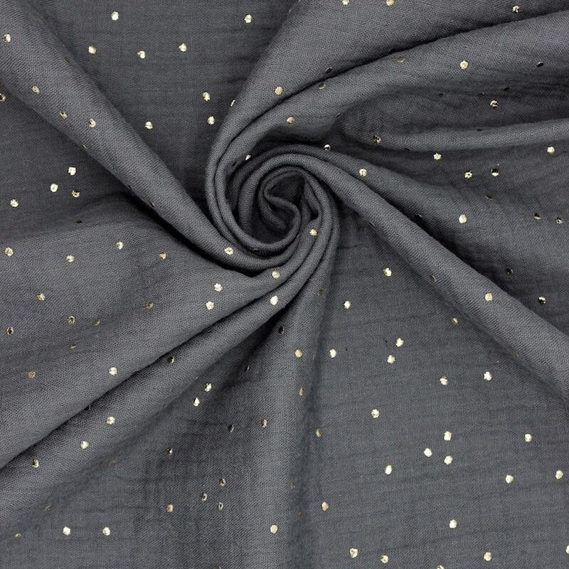 Grey Canopy with Gold Dot Detail