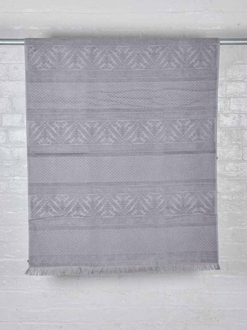 Embossed Jacquard Towel in Orage Grey - 4 Sizes Available