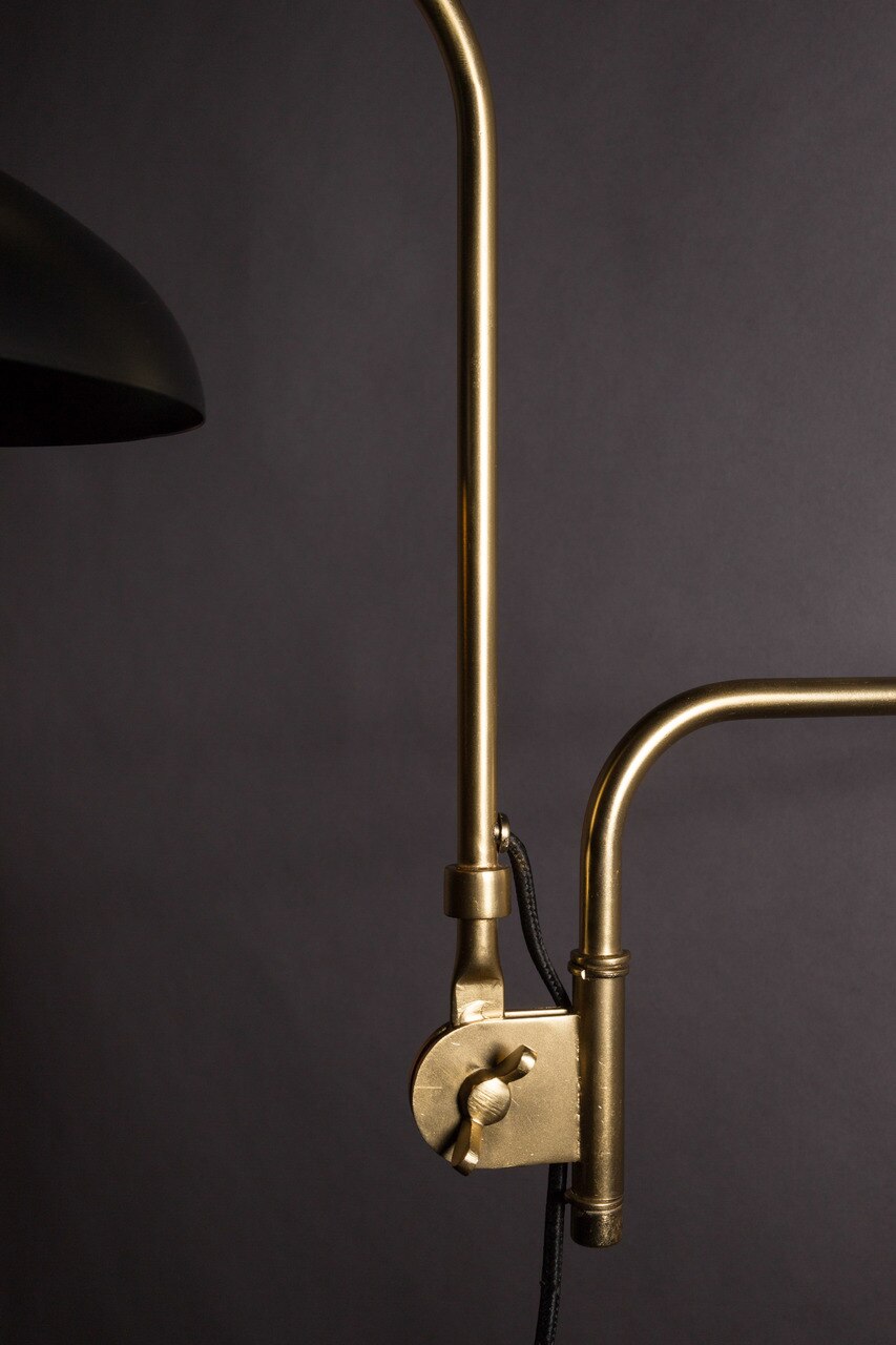 Devi Black and Brass Wall Lamp