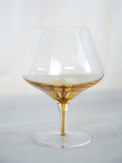 Amber Mouthblown Whiskey Glass