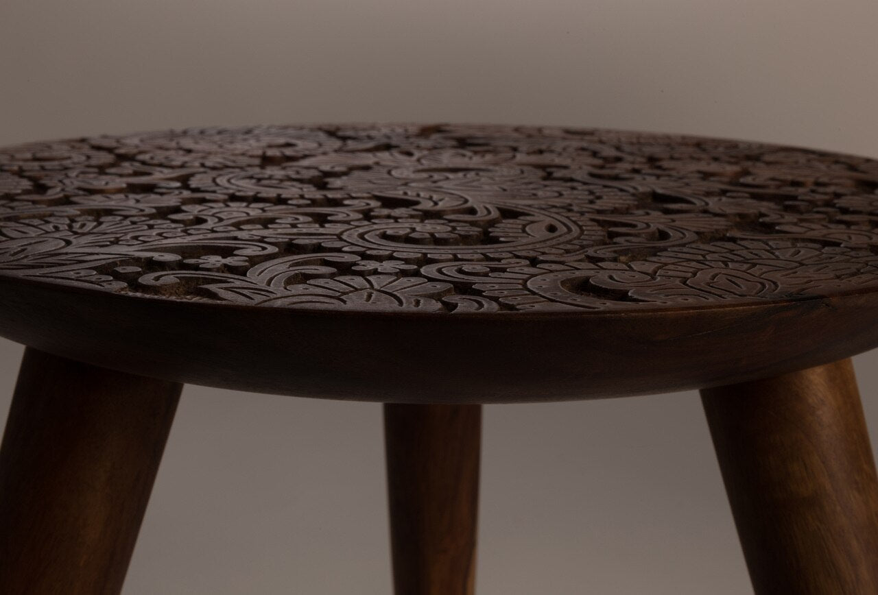 Hand Carved Side Table - 2 Sizes Available