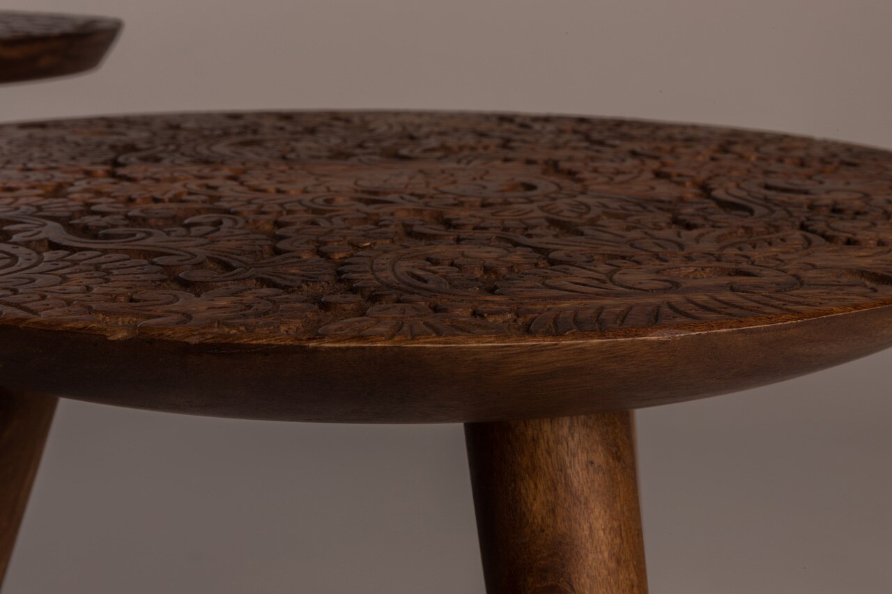 Hand Carved Side Table - 2 Sizes Available