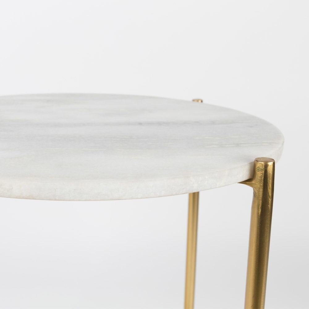 Rosie White Marble Table