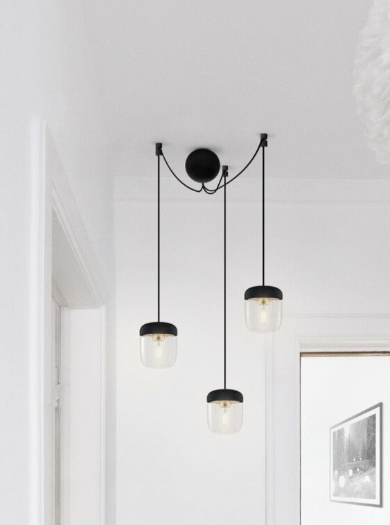 Black Cannonball 3 Cluster Light Fitting