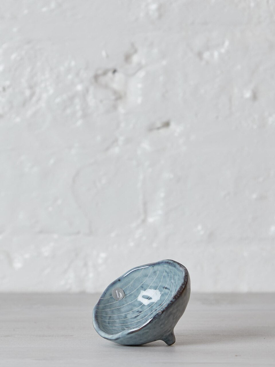 Nordic Sea Small Stoneware Nibble Bowl on Feet