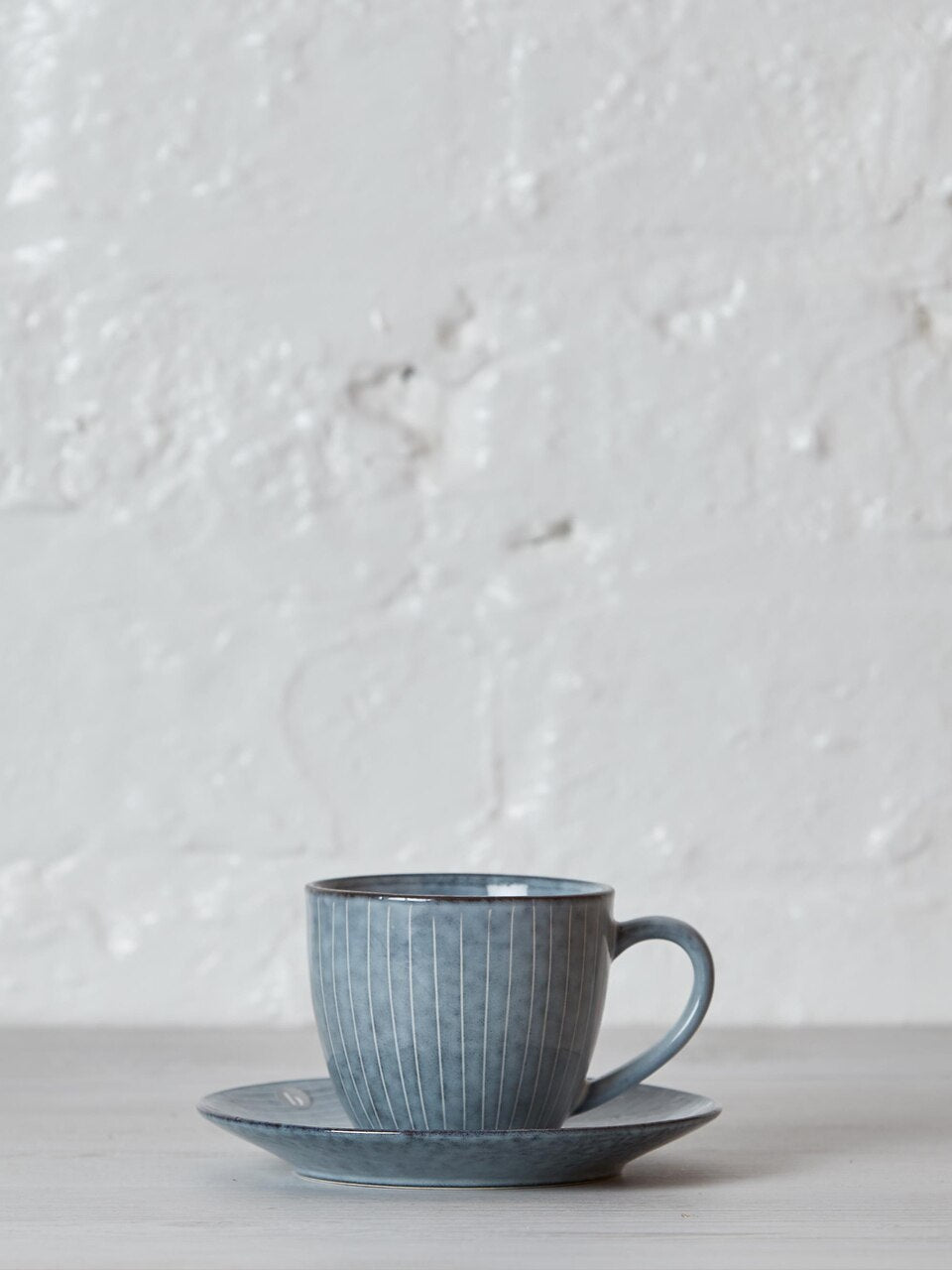 Nordic Sea Stoneware Cup and Saucer