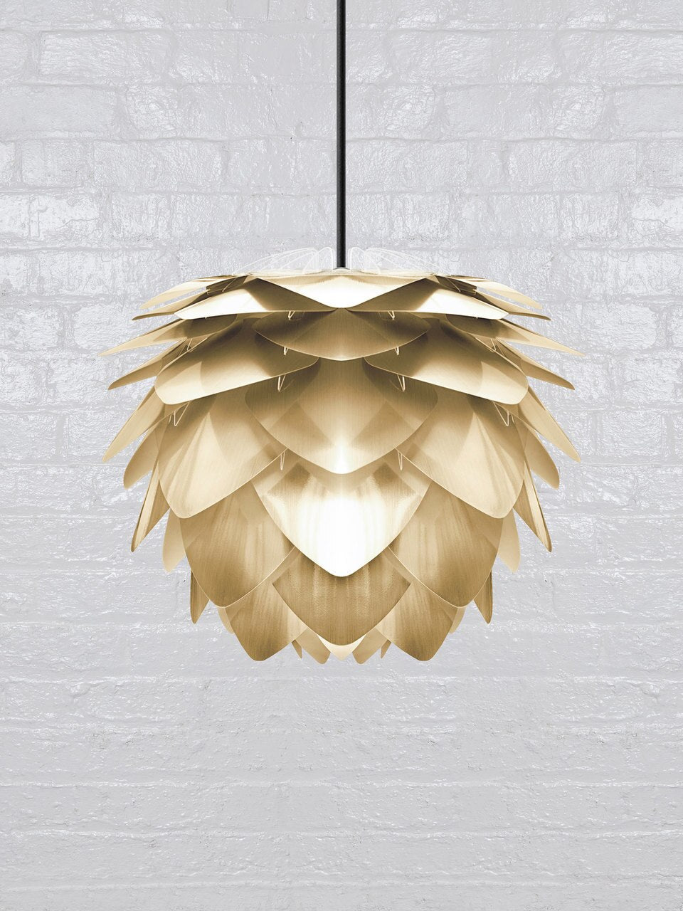 Medium Brushed Brass Silvia Shade