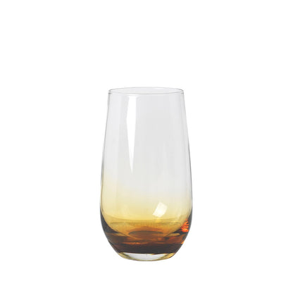 Large  Amber Mouthblown Tumbler