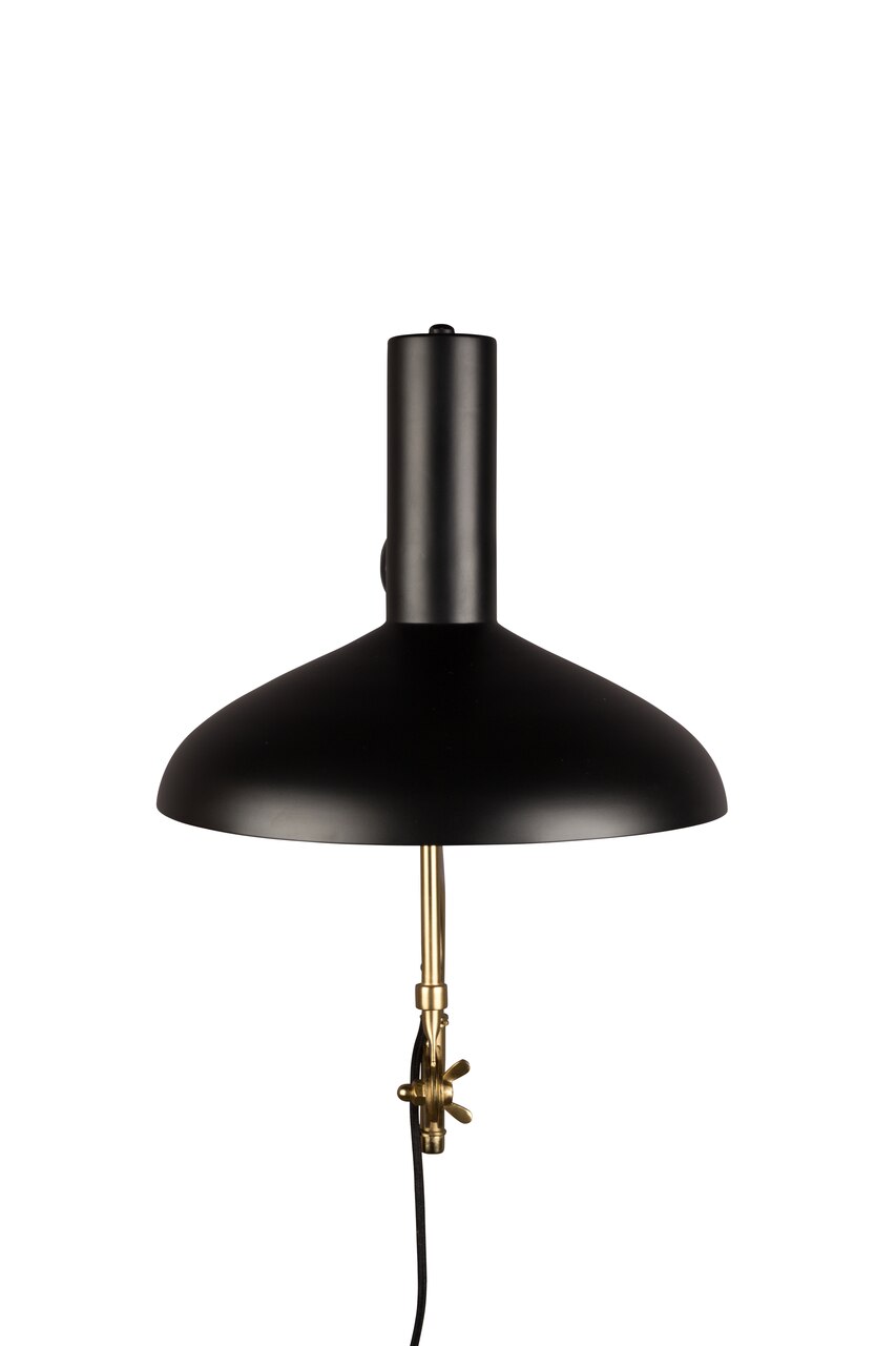 Devi Black and Brass Wall Lamp