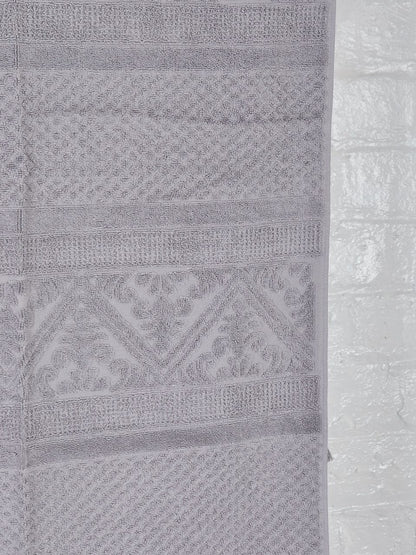 Embossed Jacquard Towel in Orage Grey - 4 Sizes Available