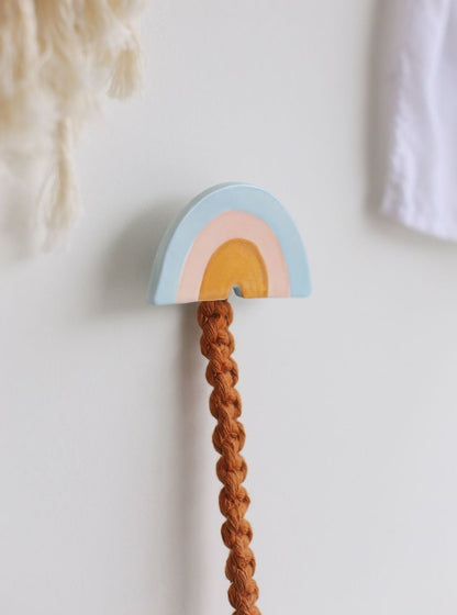 Handmade Ceramic Rainbow Screw Cover - Baby Blue