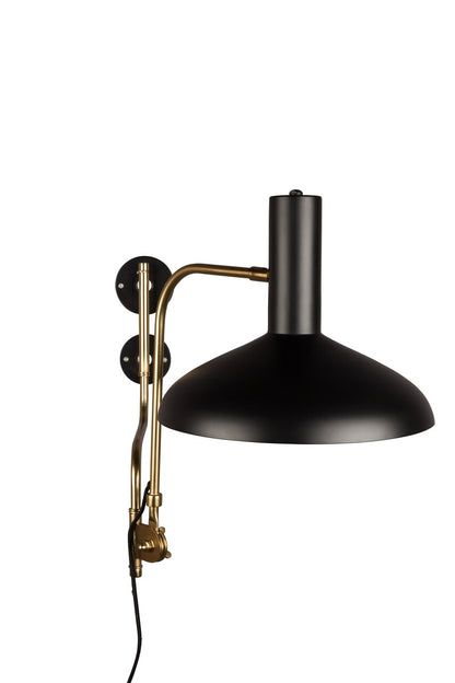 Devi Black and Brass Wall Lamp